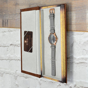 FILTON GENTLEMAN'S BLUE & LIGHT GREY LEATHER STRAP WATCH - OWL watches