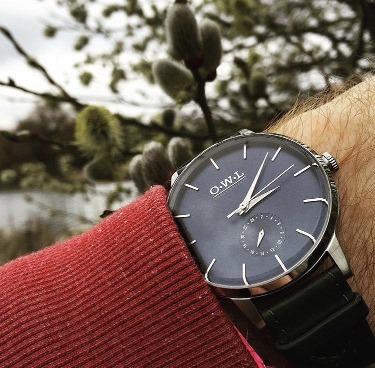 FILTON GENTLEMAN'S DARK GREY LEATHER STRAP WATCH - OWL watches