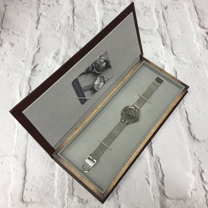 HELMSLEY STEEL CASE WITH MINK DIAL & STEEL MESH STRAP - OWL watches