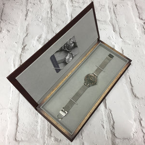 HELMSLEY STEEL CASE WITH WARM GREY DIAL & STEEL MESH STRAP - OWL watches