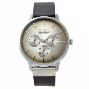 PEMBREY GENTLEMAN'S BLACK LEATHER STRAP WATCH - OWL watches