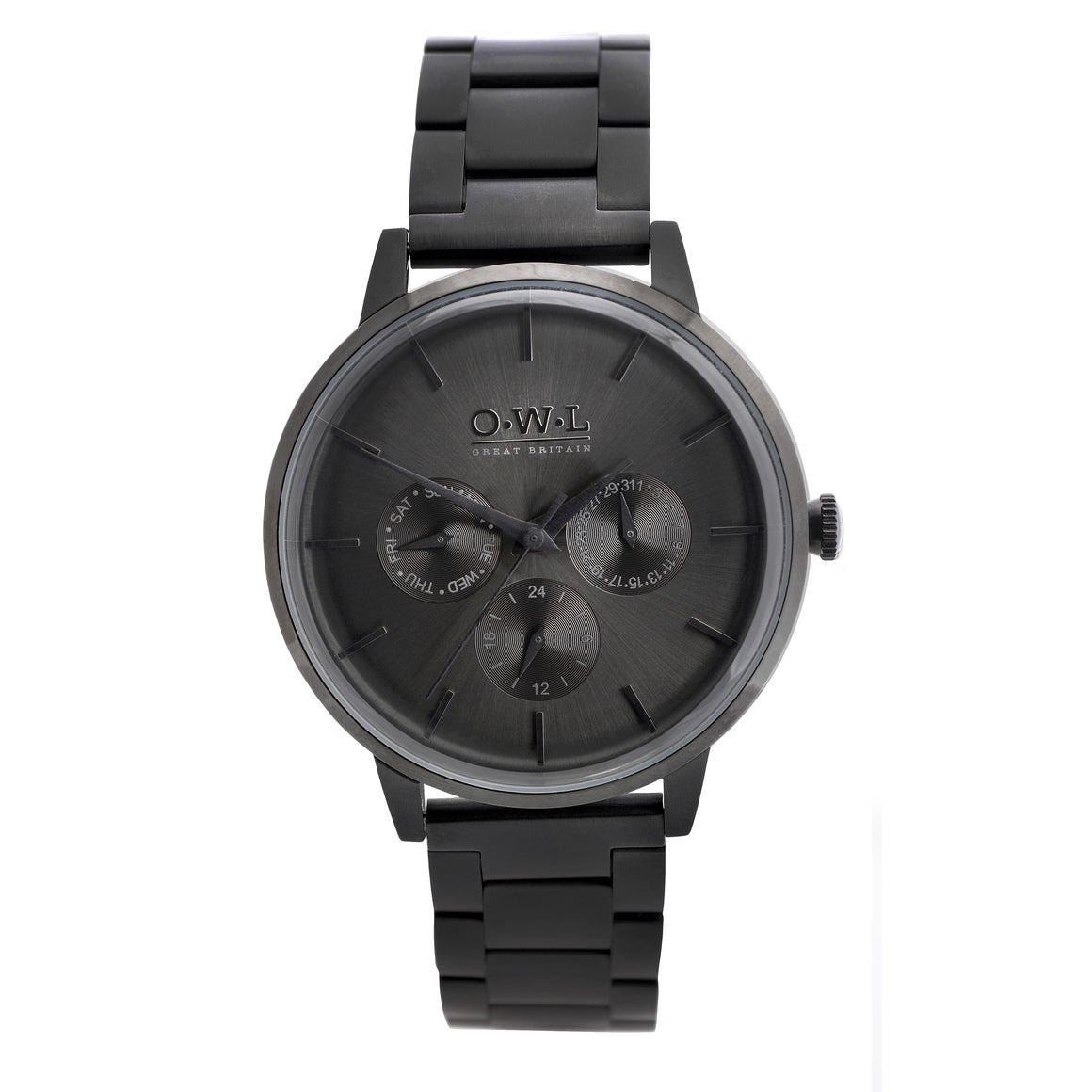 Pembrey black bracelet - OWL watches