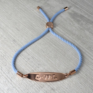 GLASTONBURY FRIENDSHIP BRACELET BLUE AND ROSE GOLD - OWL watches